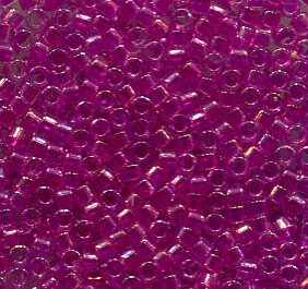 11/0 Delica Lined Light Fuchsia AB 74