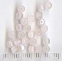 4mm Glasperlen Rosa Matt AB