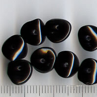Glasperlen Opak Schwarz