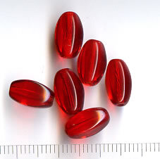 Glasperlen Rot