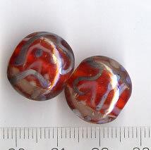 Glasperlen Rot