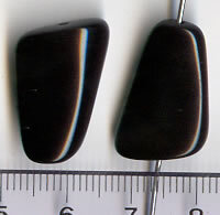 Glasperlen Opak Schwarz