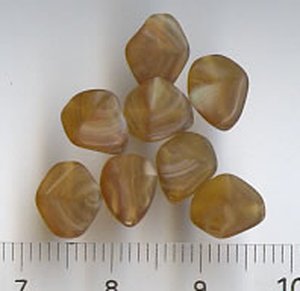 9x6mm Czech Pinch Beads Braun Matt Meliert