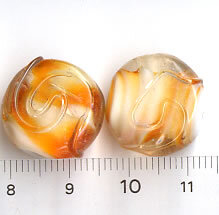 Glasperlen Orange