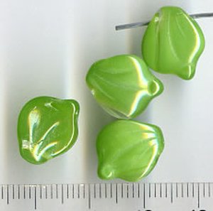Glasperlen Blätter Grün