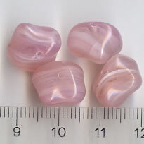 Glasperlen Rosa meliert