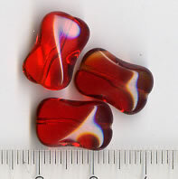 Glasperlen Rot