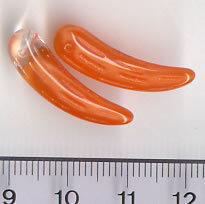 Glasperlen Orange