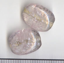 Glasperlen Rosa- Weiß
