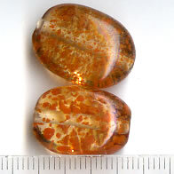 Glasperlen Klar-Orange