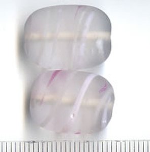 Glasperlen Klar-Weiß-Rosa