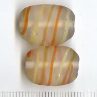 Glasperlen Klar-Gelb-Orange
