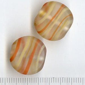 Glasperlen Klar-Gelb-Orange