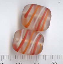 Glasperlen Klar-Rot-Orange