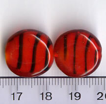 Glasperlen Rot-Schwarz