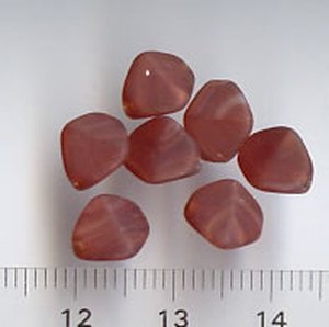 9x6mm Czech Pinch Beads Rot Matt Meliert