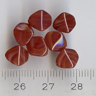 Glasperlen Rot