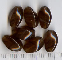 Glasperlen Braun
