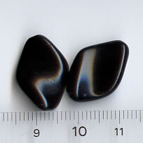 Glasperlen Opak Schwarz