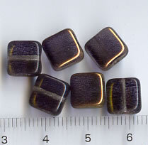 Glasperlen Violet Goldbraun