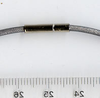 Kautschuk Klickcollier Silber