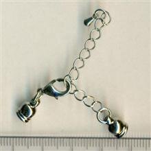 6mm Klebeverschluß Silberfarben