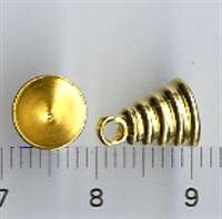 8mm Kappen für Häkelketten Goldfarben