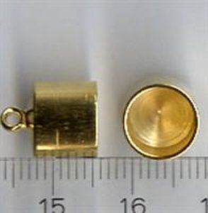 9mm Kappen fr Hkelketten Goldfarben