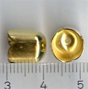 9mm Kappen fr Hkelketten  Goldfarben