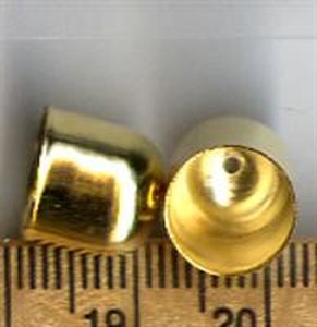 10mm Kappen fr Hkelketten Goldfarben
