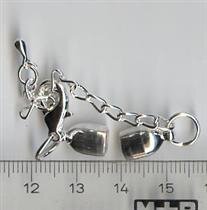 7mm Klebeverschluß, Silberfarben