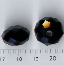 18mm Swarovski Briolette Jet