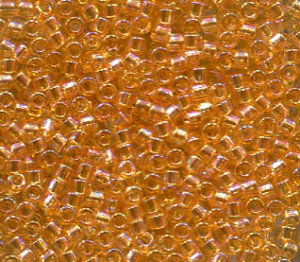 11/0 Delica Transparent Light Amber AB 100