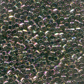 11/0 Delica Transparent Grey Iris 107