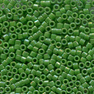 11/0 Delica Opak Green AB 163