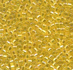 11/0 Delica Transparent Yellow AB 171