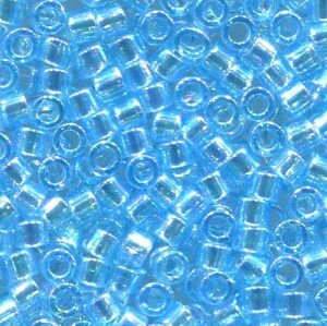 11/0 Delica Transparent Light Saphire AB 176