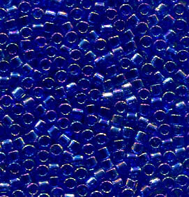 11/0 Delica Transparent Sapphire AB 178