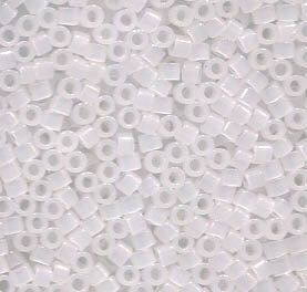 11/0 Delica White Opal 220