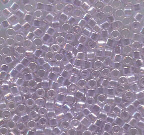 11/0 Delica Lined Crystal/Pale Lavendel 241