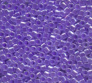 11/0 Delica Purple lined Crystal 249