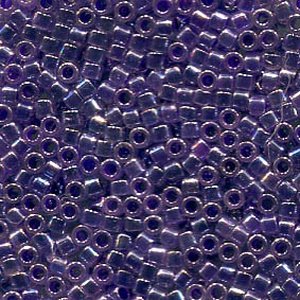 11/0 Delica Violet Lined Crystal Luster 250