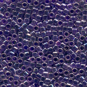 11/0 Delica Violet Lined Crystal Luster 250