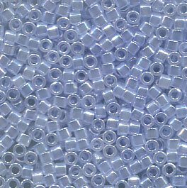 11/0 Delica Lined Crystal/Light Sapphire 257