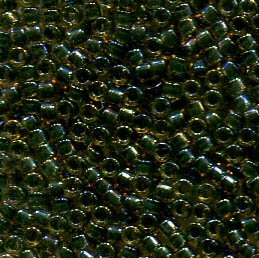 11/0 Delica Lined Topaz/Olive 273