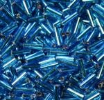7mm Stiftperlen Türkis mit Silbereinzug