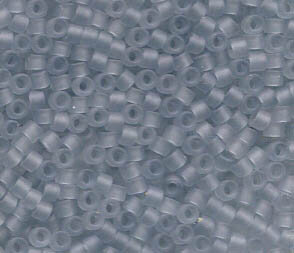11/0 Delica Matt Transparent Shadow Grey 381