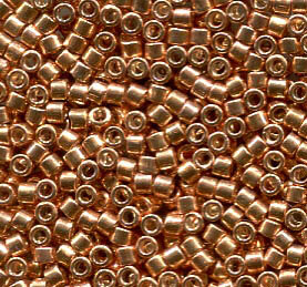 11/0 Delica Galvanized Gold Dyed 411