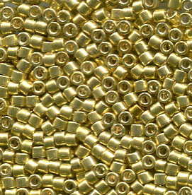 11/0 Delica Galvanized Yellow Dyed 412
