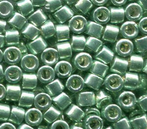11/0 Delica Galvanized Green Dyed 414